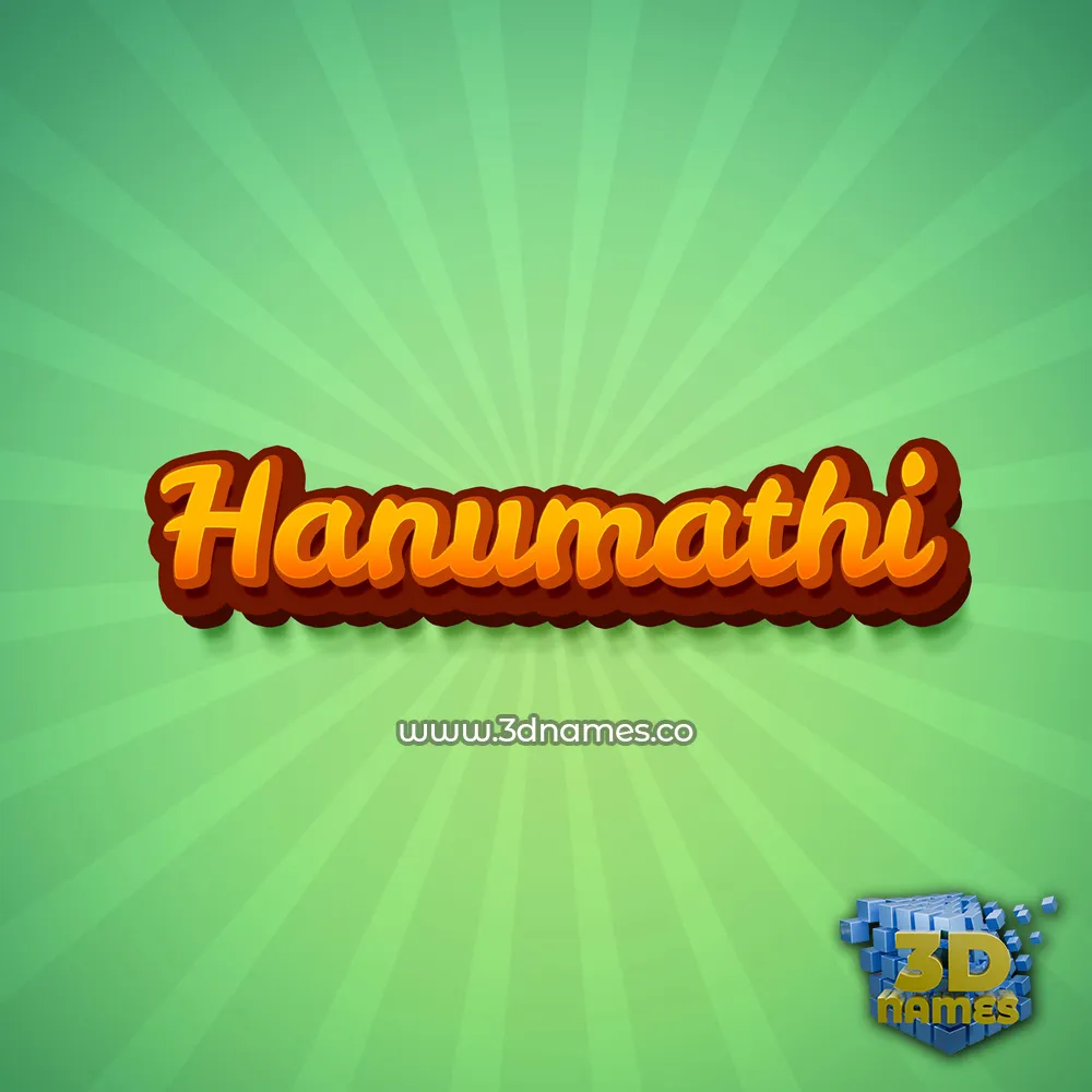 hanumathi in Green Rays style - 3D name wallpaper