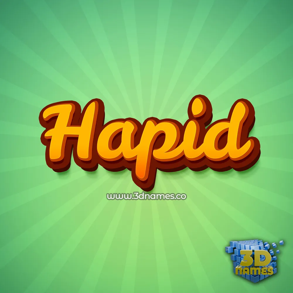 hapid in Green Rays style - 3D name wallpaper