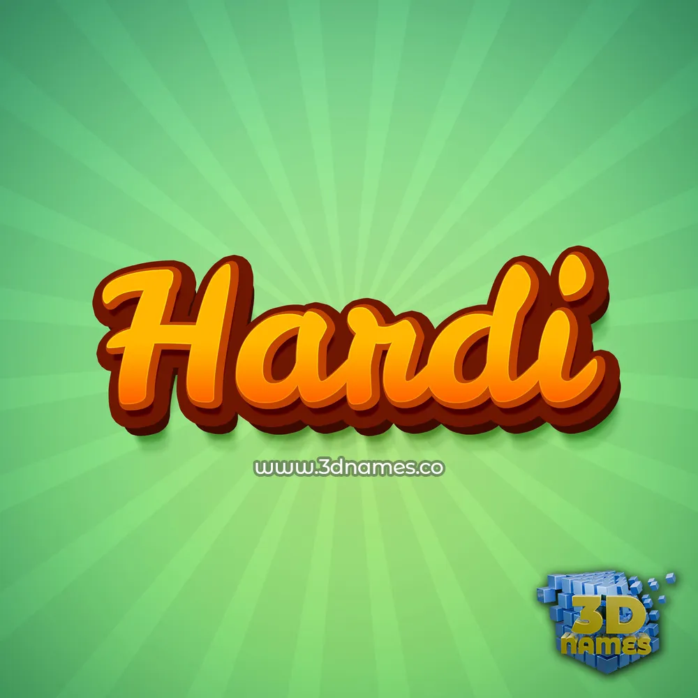 hardi in Green Rays style - 3D name wallpaper
