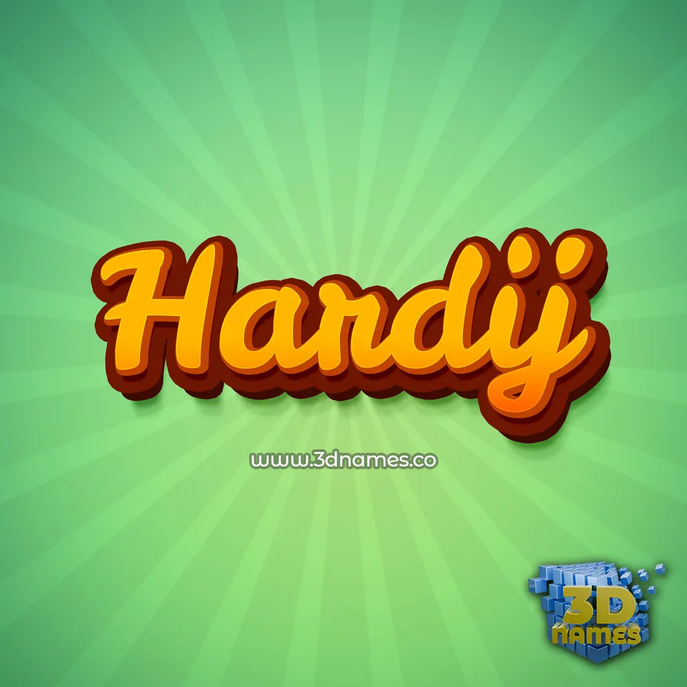hardij in Green Rays style - 3D name wallpaper