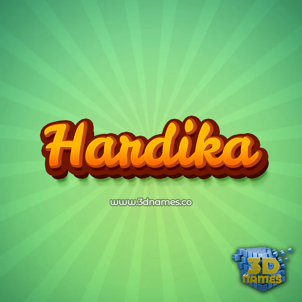 hardika in Green Rays style - 3D name wallpaper