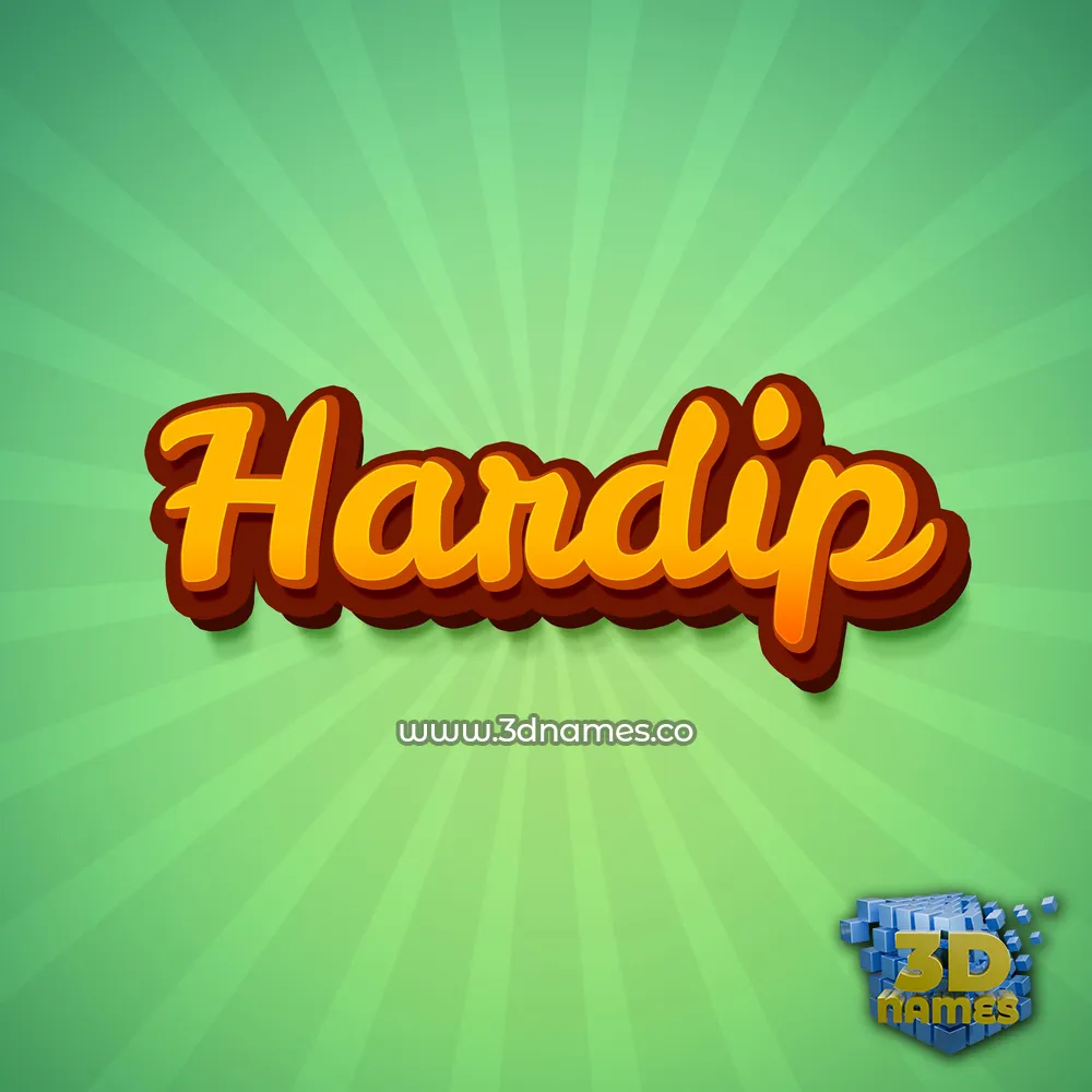 hardip in Green Rays style - 3D name wallpaper