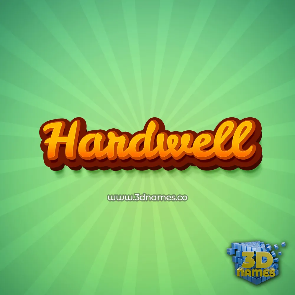 hardwell in Green Rays style - 3D name wallpaper