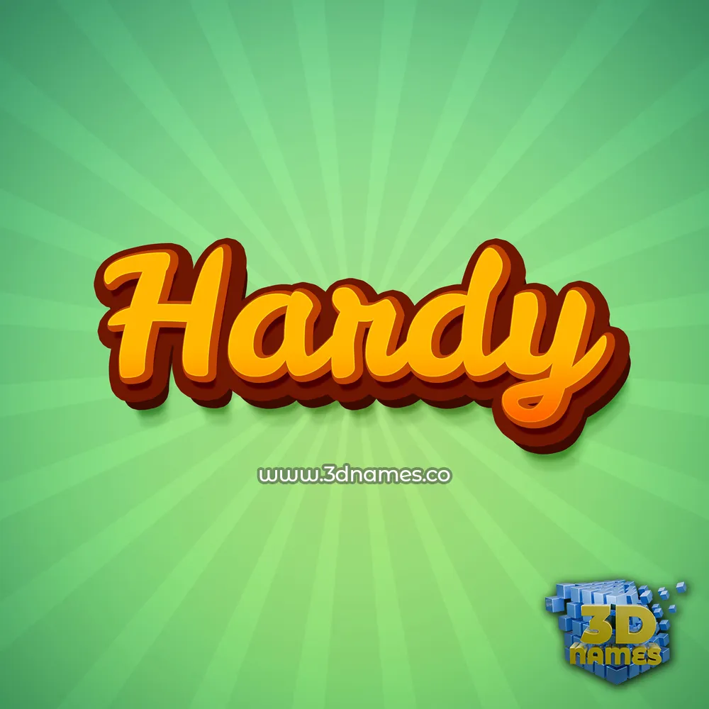 hardy in Green Rays style - 3D name wallpaper