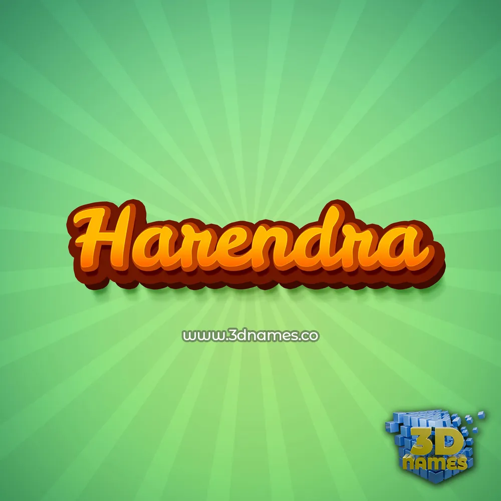 harendra in Green Rays style - 3D name wallpaper