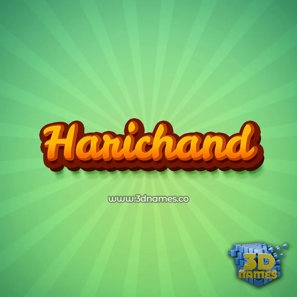 harichand in Green Rays style - 3D name wallpaper