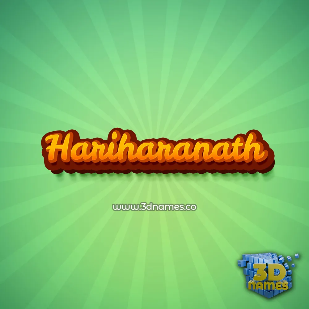 hariharanath in Green Rays style - 3D name wallpaper