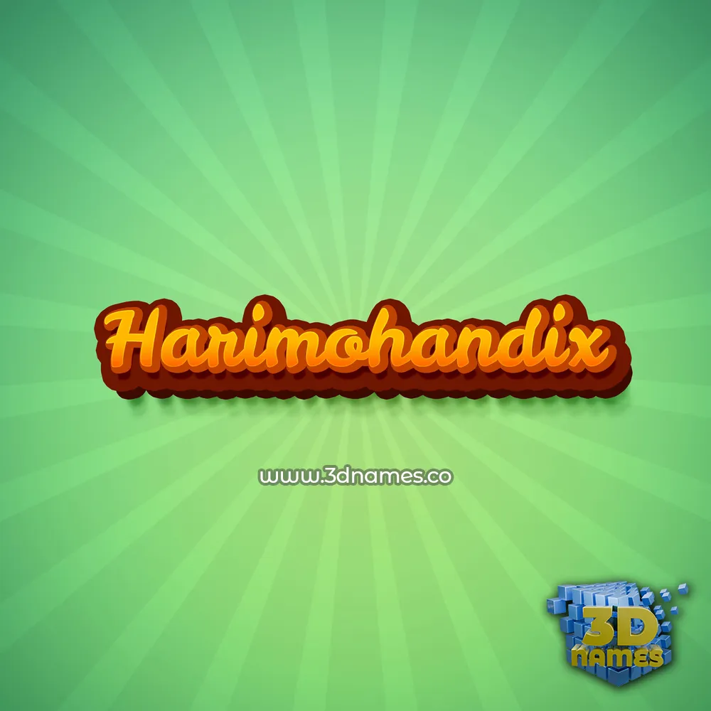 harimohandix in Green Rays style - 3D name wallpaper