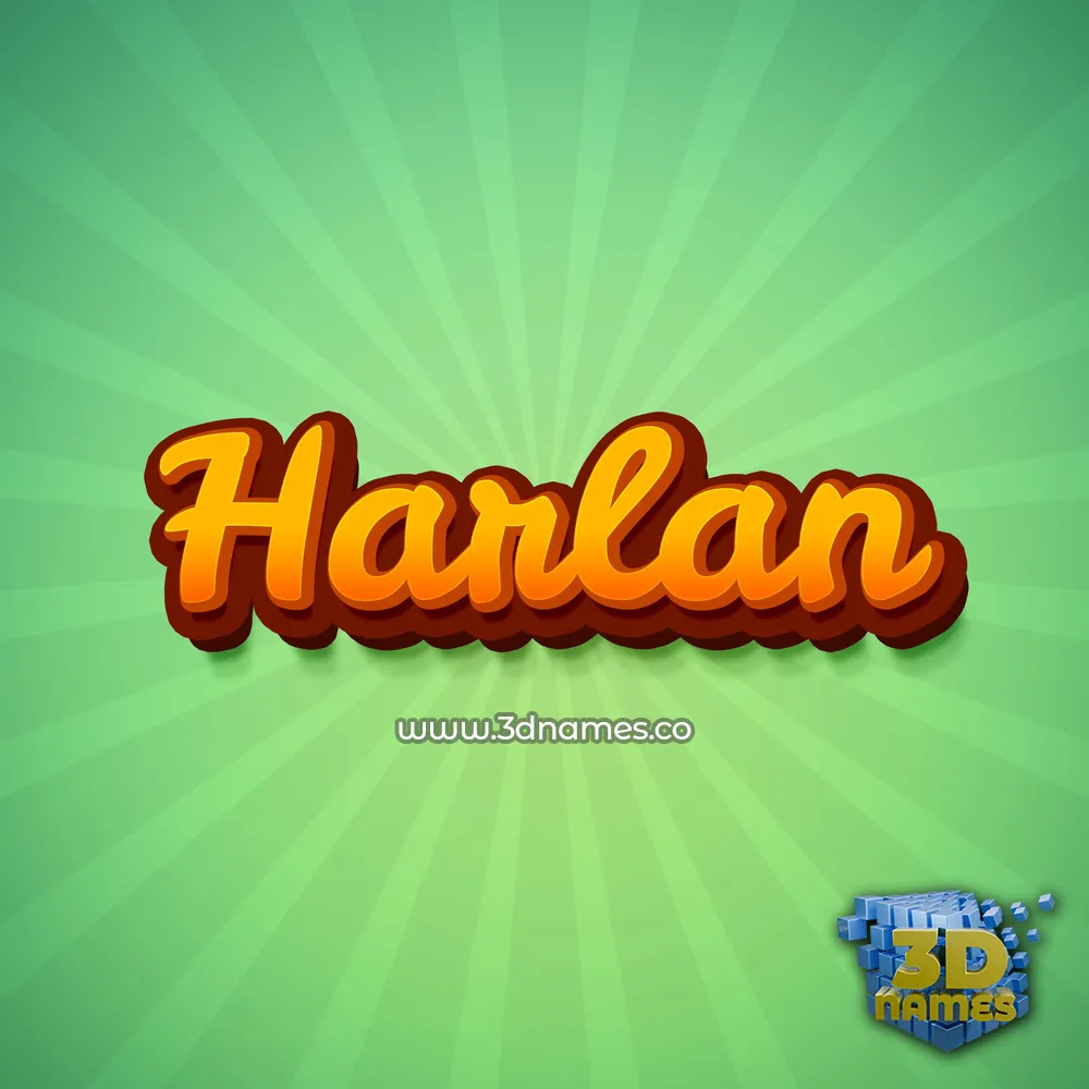 harlan in Green Rays style - 3D name wallpaper