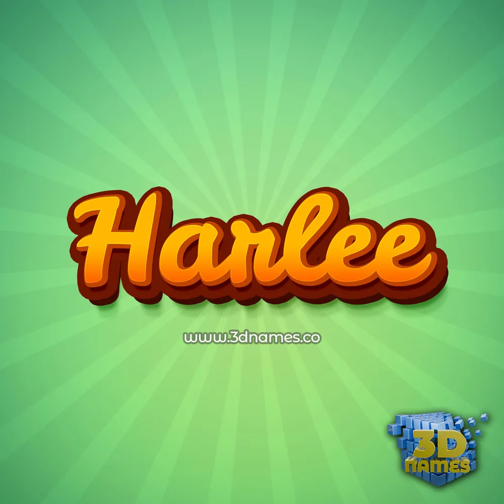 harlee in Green Rays style - 3D name wallpaper