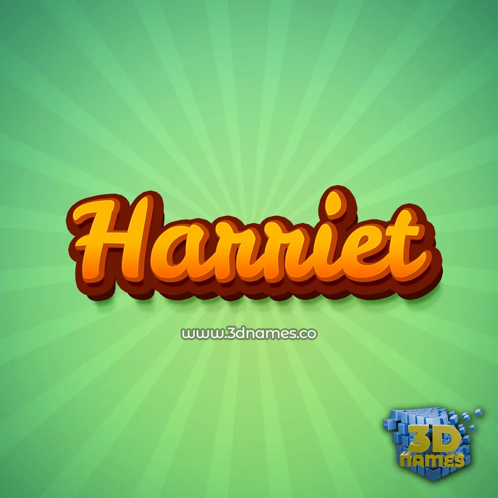 harriet in Green Rays style - 3D name wallpaper