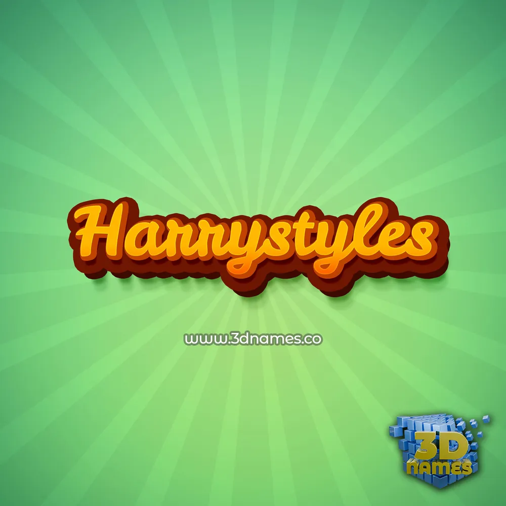 harrystyles in Green Rays style - 3D name wallpaper
