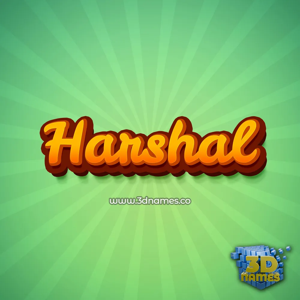 harshal in Green Rays style - 3D name wallpaper