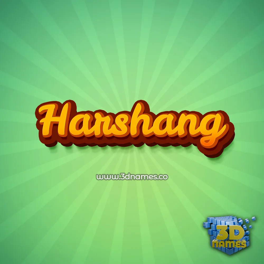 harshang in Green Rays style - 3D name wallpaper