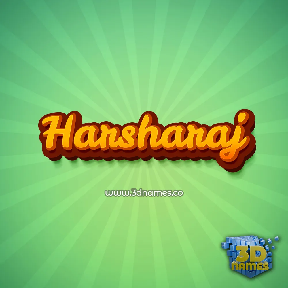 harsharaj in Green Rays style - 3D name wallpaper