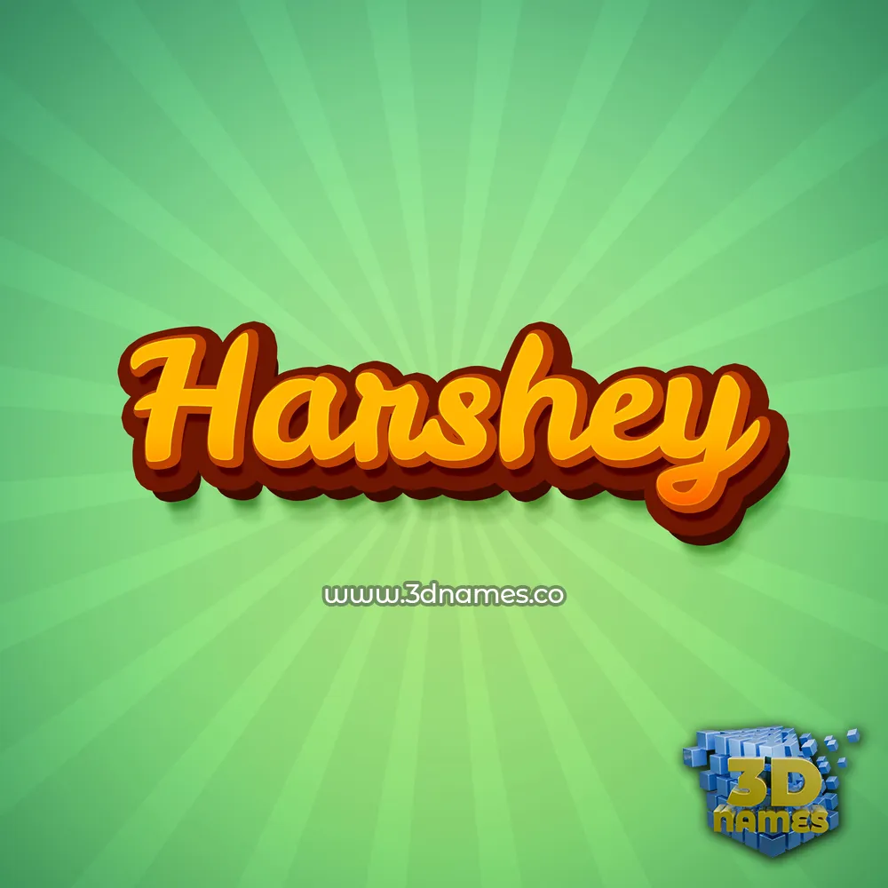 harshey in Green Rays style - 3D name wallpaper