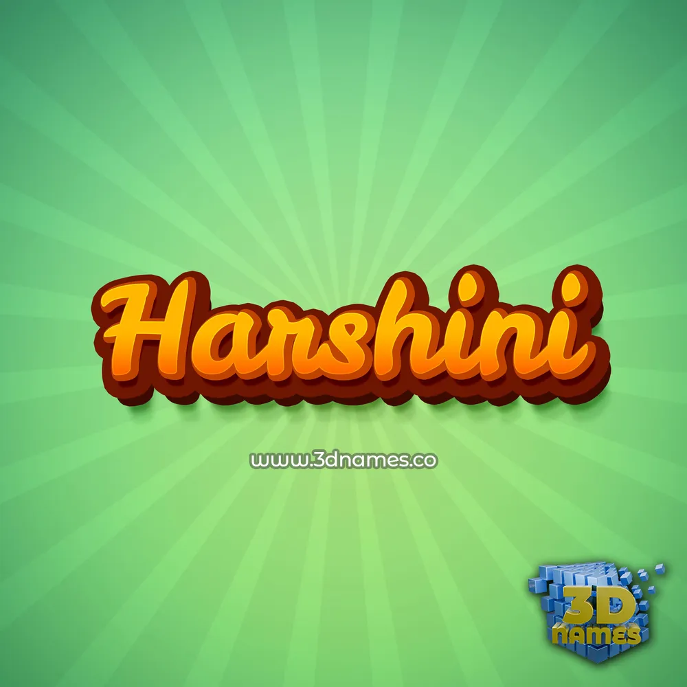 harshini in Green Rays style - 3D name wallpaper