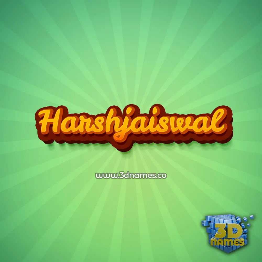 harshjaiswal in Green Rays style - 3D name wallpaper
