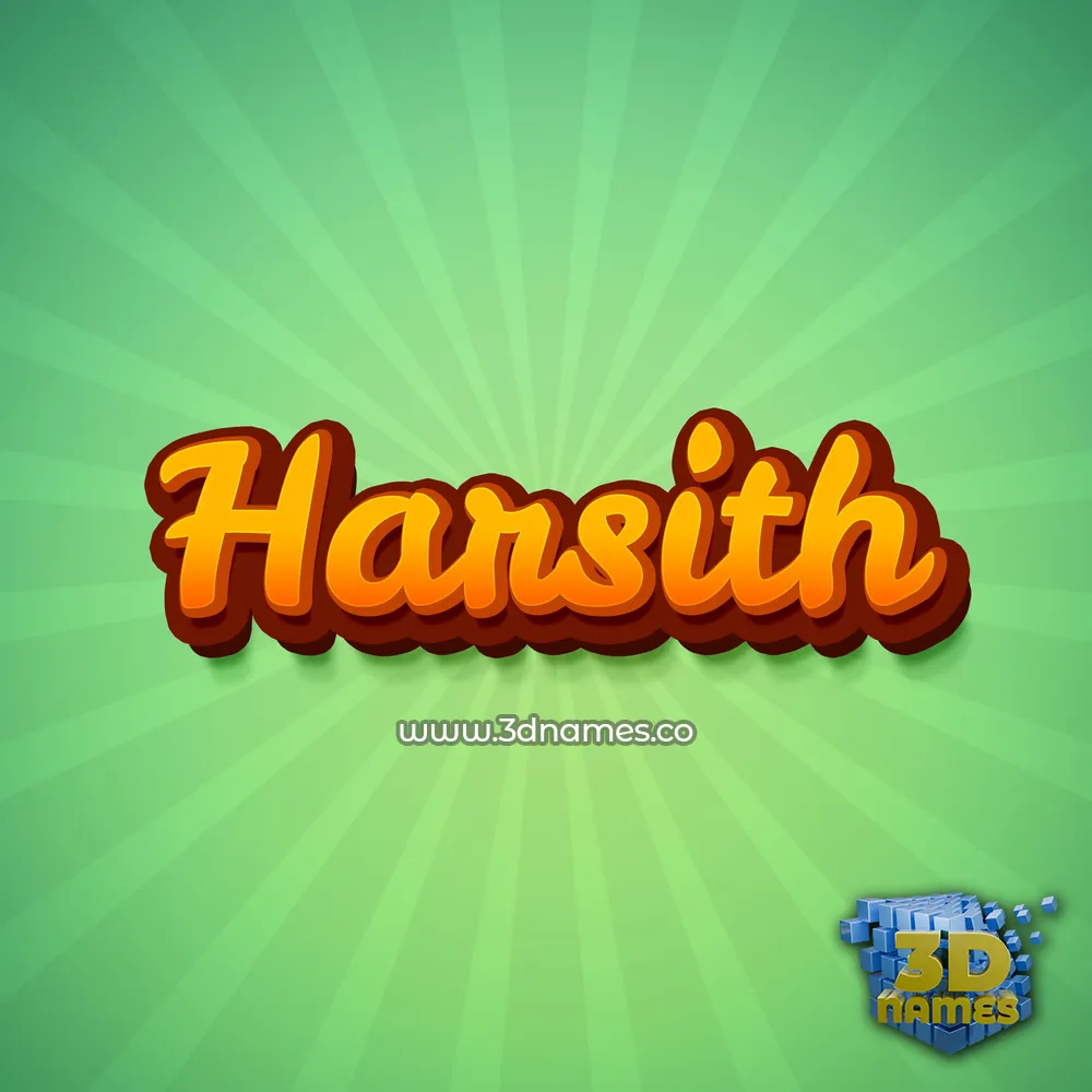 harsith in Green Rays style - 3D name wallpaper