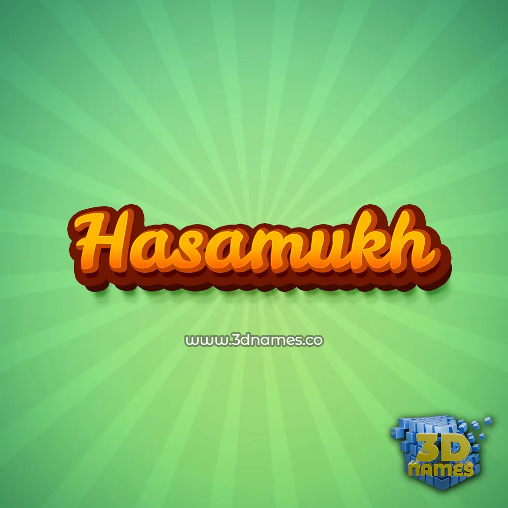 hasamukh in Green Rays style - 3D name wallpaper