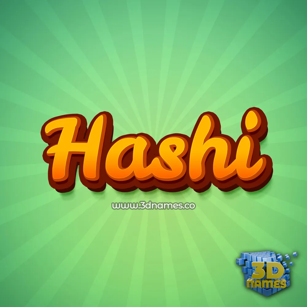 hashi in Green Rays style - 3D name wallpaper