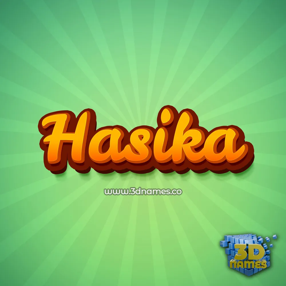 hasika in Green Rays style - 3D name wallpaper