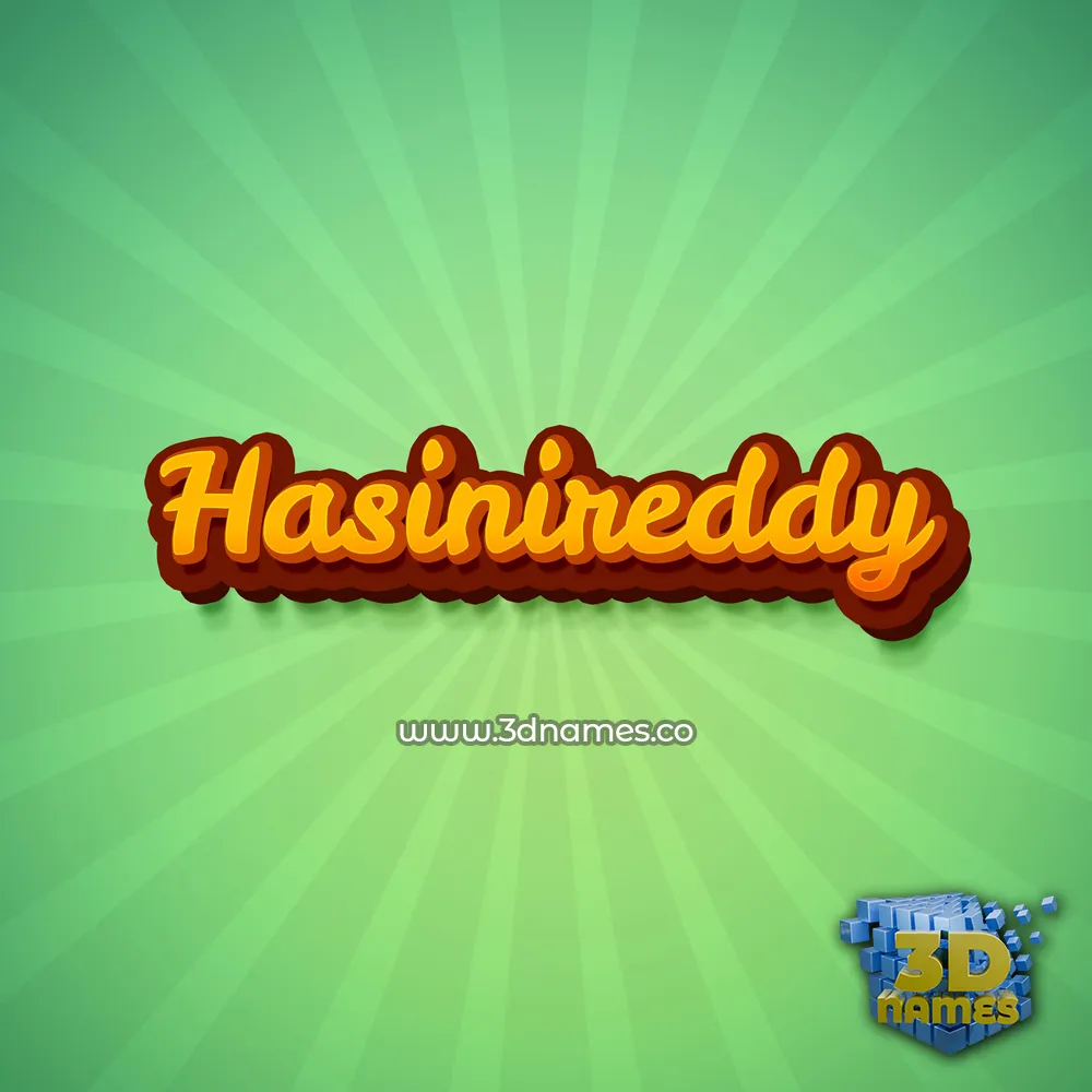 hasinireddy in Green Rays style - 3D name wallpaper