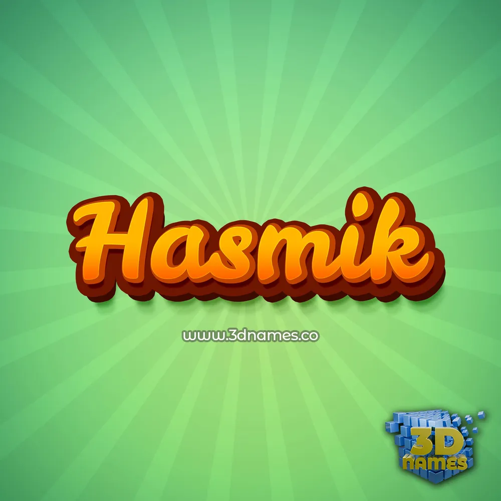 hasmik in Green Rays style - 3D name wallpaper