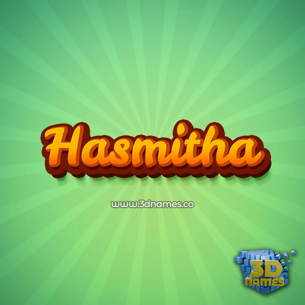 hasmitha in Green Rays style - 3D name wallpaper
