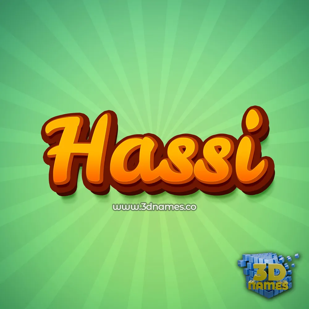 hassi in Green Rays style - 3D name wallpaper