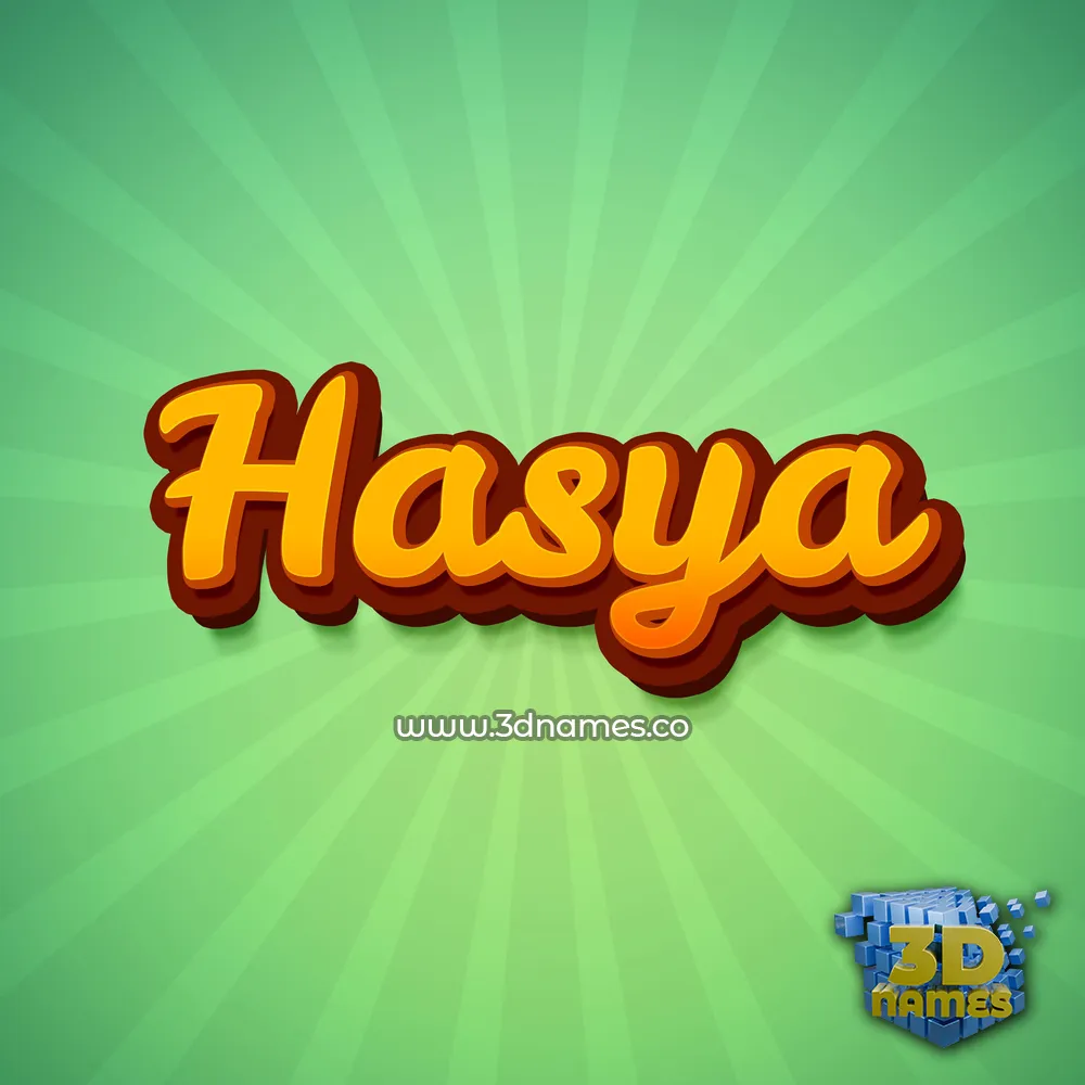 hasya in Green Rays style - 3D name wallpaper