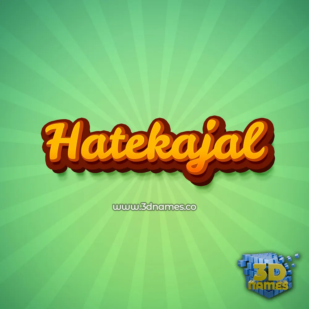 hatekajal in Green Rays style - 3D name wallpaper