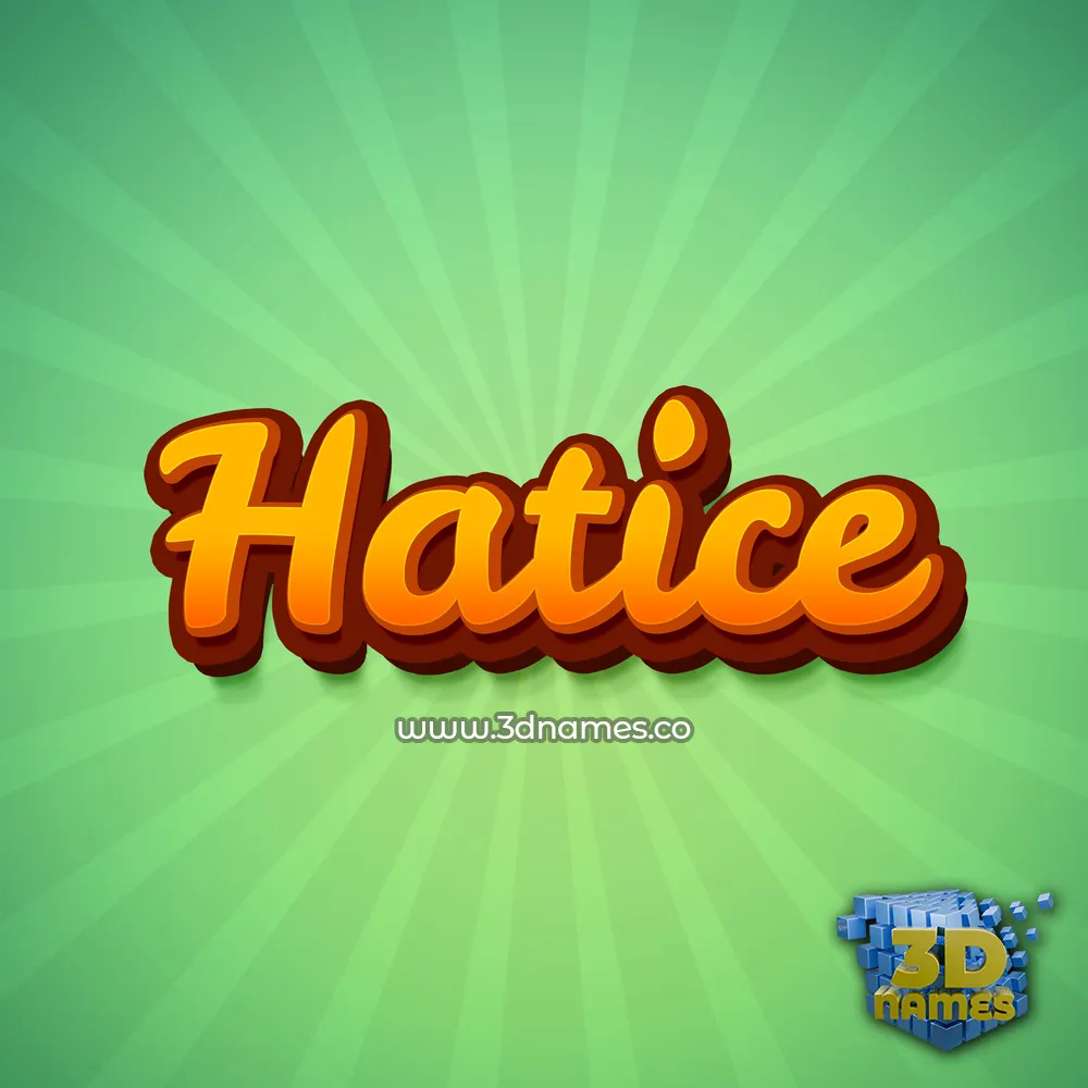 hatice in Green Rays style - 3D name wallpaper