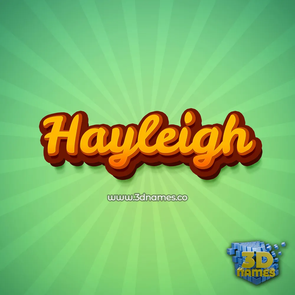 hayleigh in Green Rays style - 3D name wallpaper