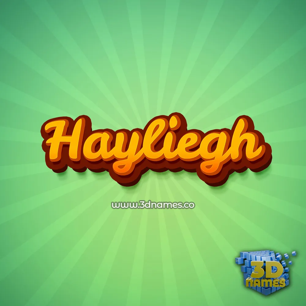 hayliegh in Green Rays style - 3D name wallpaper