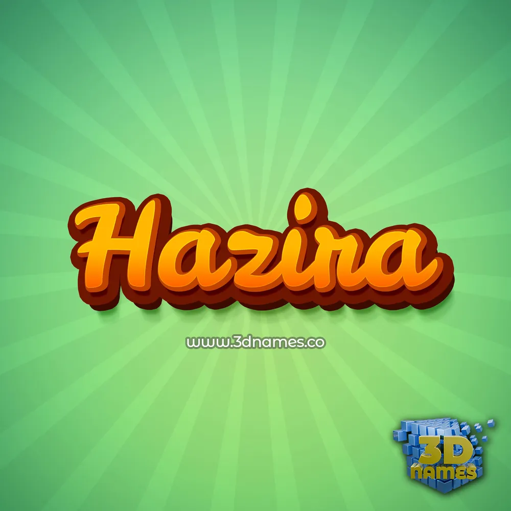 hazira in Green Rays style - 3D name wallpaper