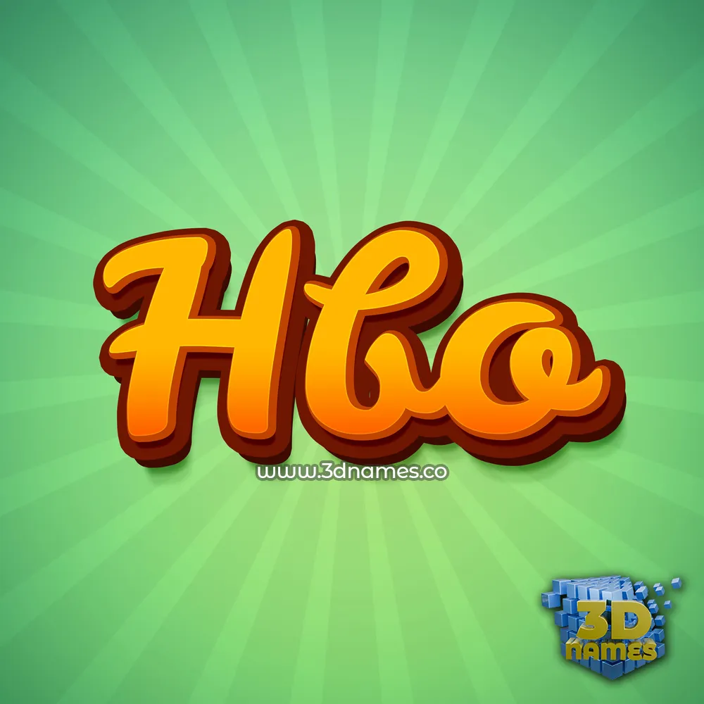 hbo in Green Rays style - 3D name wallpaper