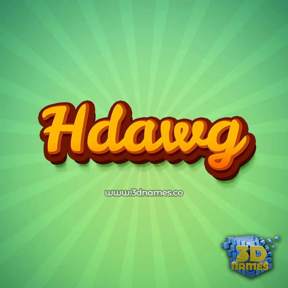 hdawg in Green Rays style - 3D name wallpaper