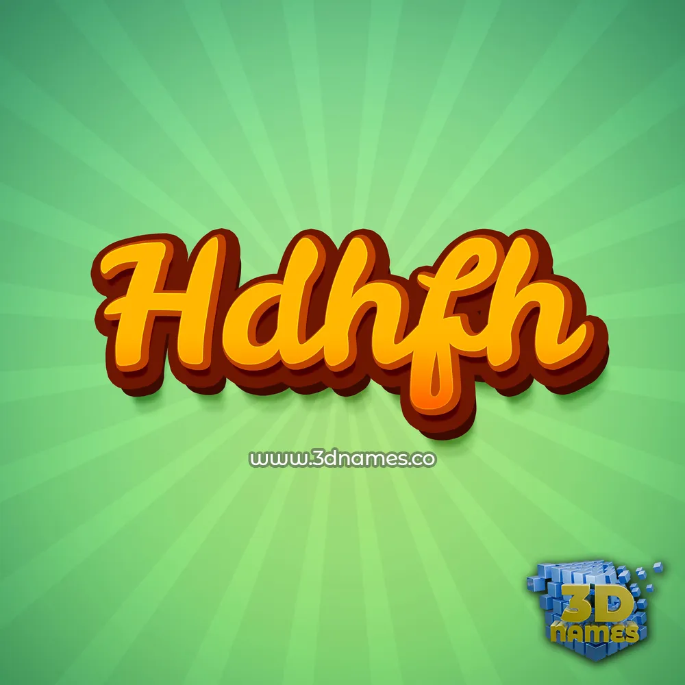 hdhfh in Green Rays style - 3D name wallpaper