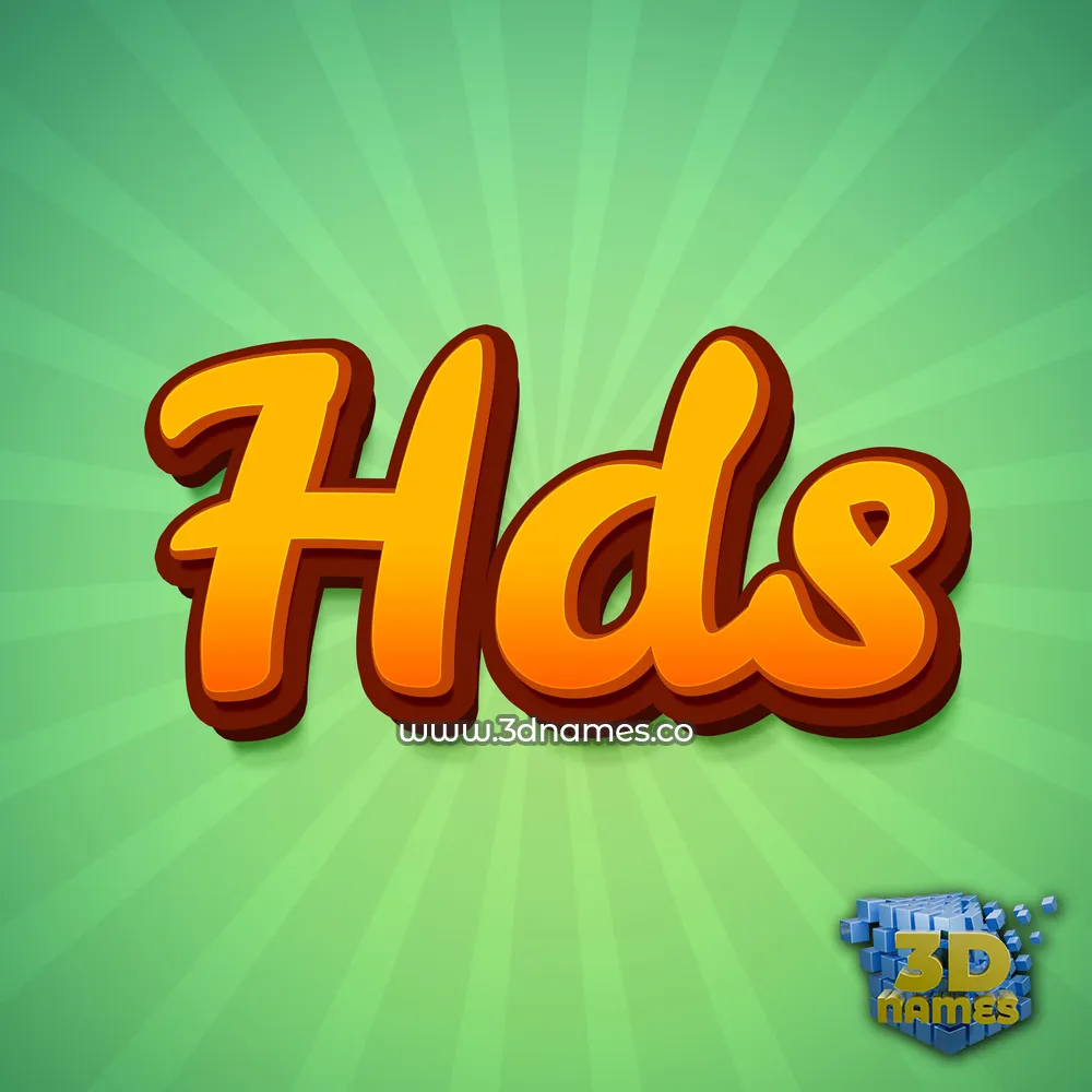 hds in Green Rays style - 3D name wallpaper