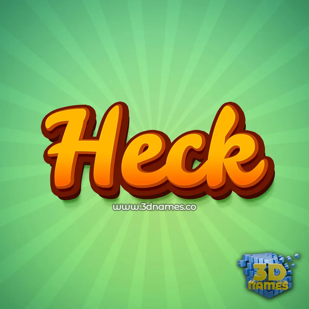 heck in Green Rays style - 3D name wallpaper