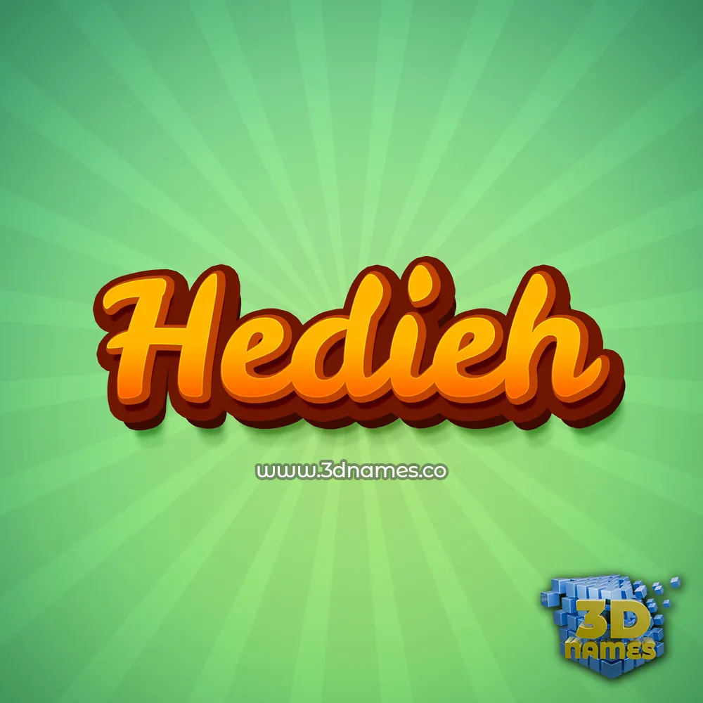 hedieh in Green Rays style - 3D name wallpaper