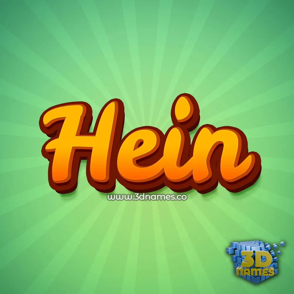 hein in Green Rays style - 3D name wallpaper
