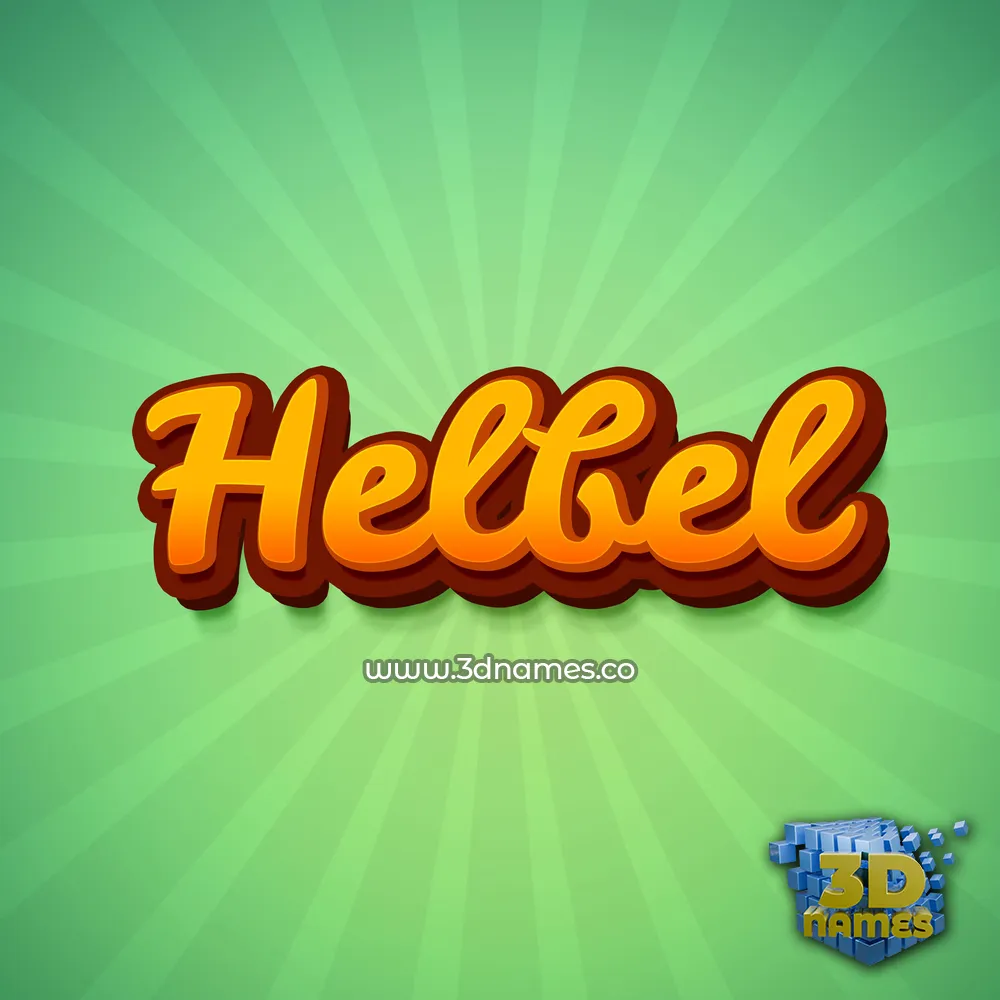 helbel in Green Rays style - 3D name wallpaper