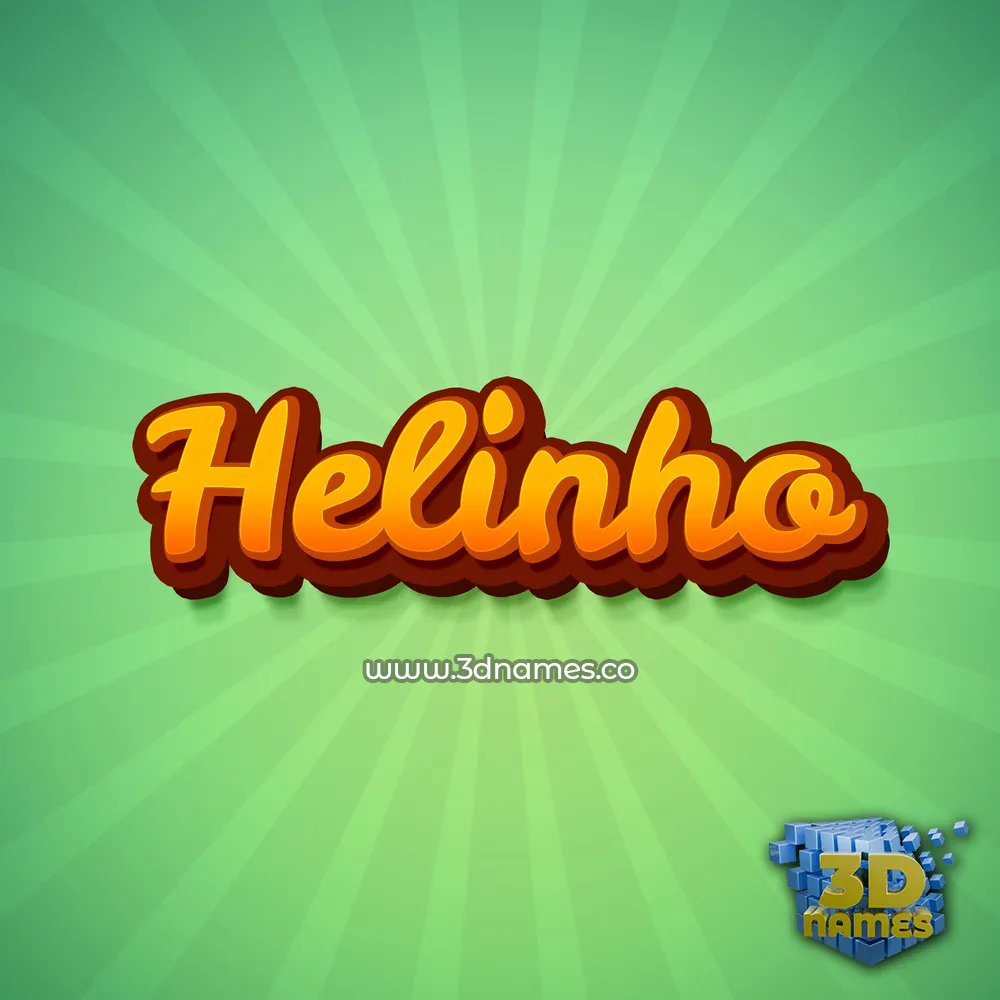 helinho in Green Rays style - 3D name wallpaper