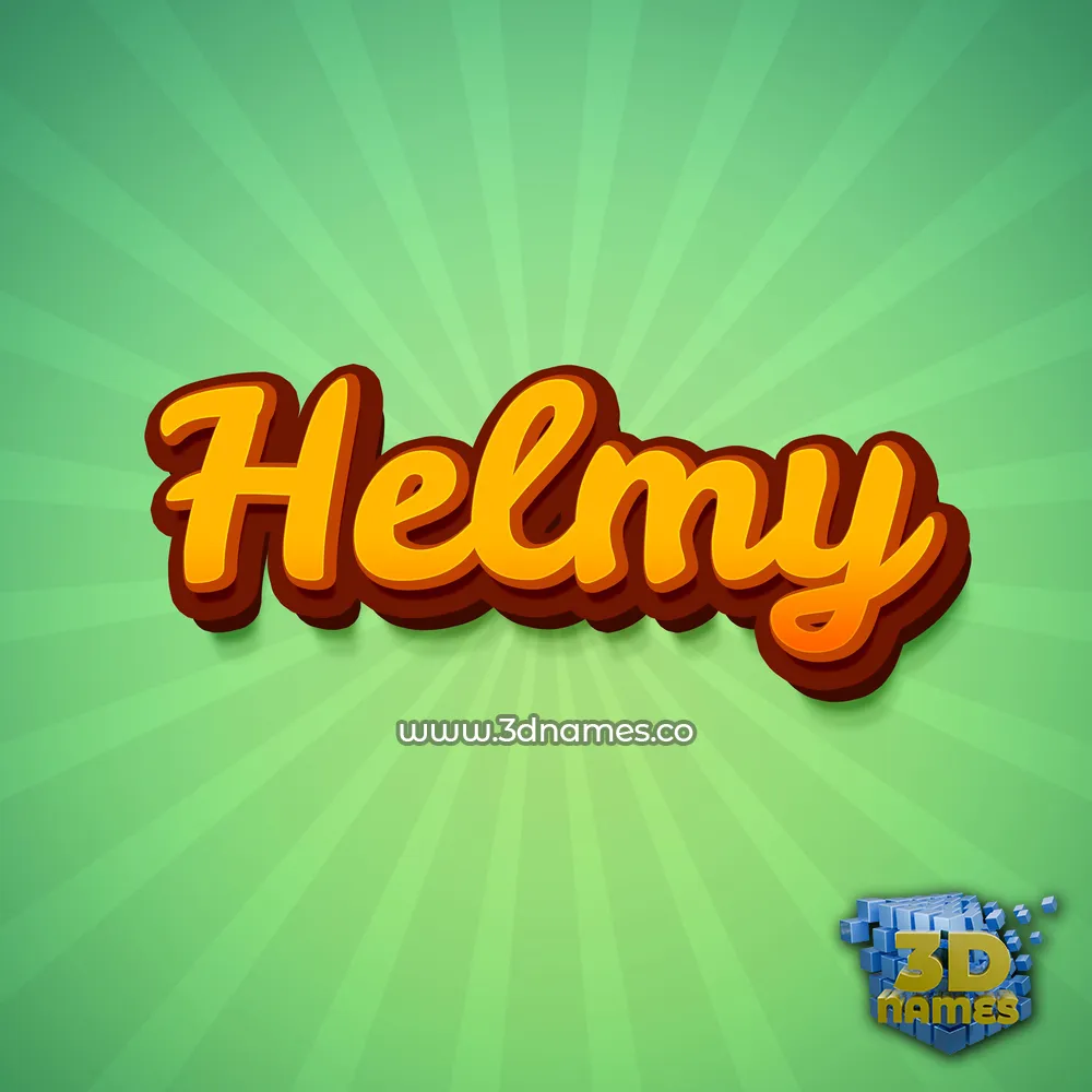 helmy in Green Rays style - 3D name wallpaper