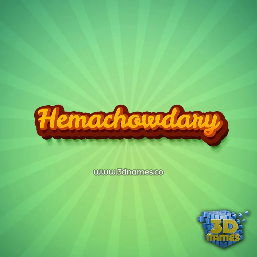 hemachowdary in Green Rays style - 3D name wallpaper