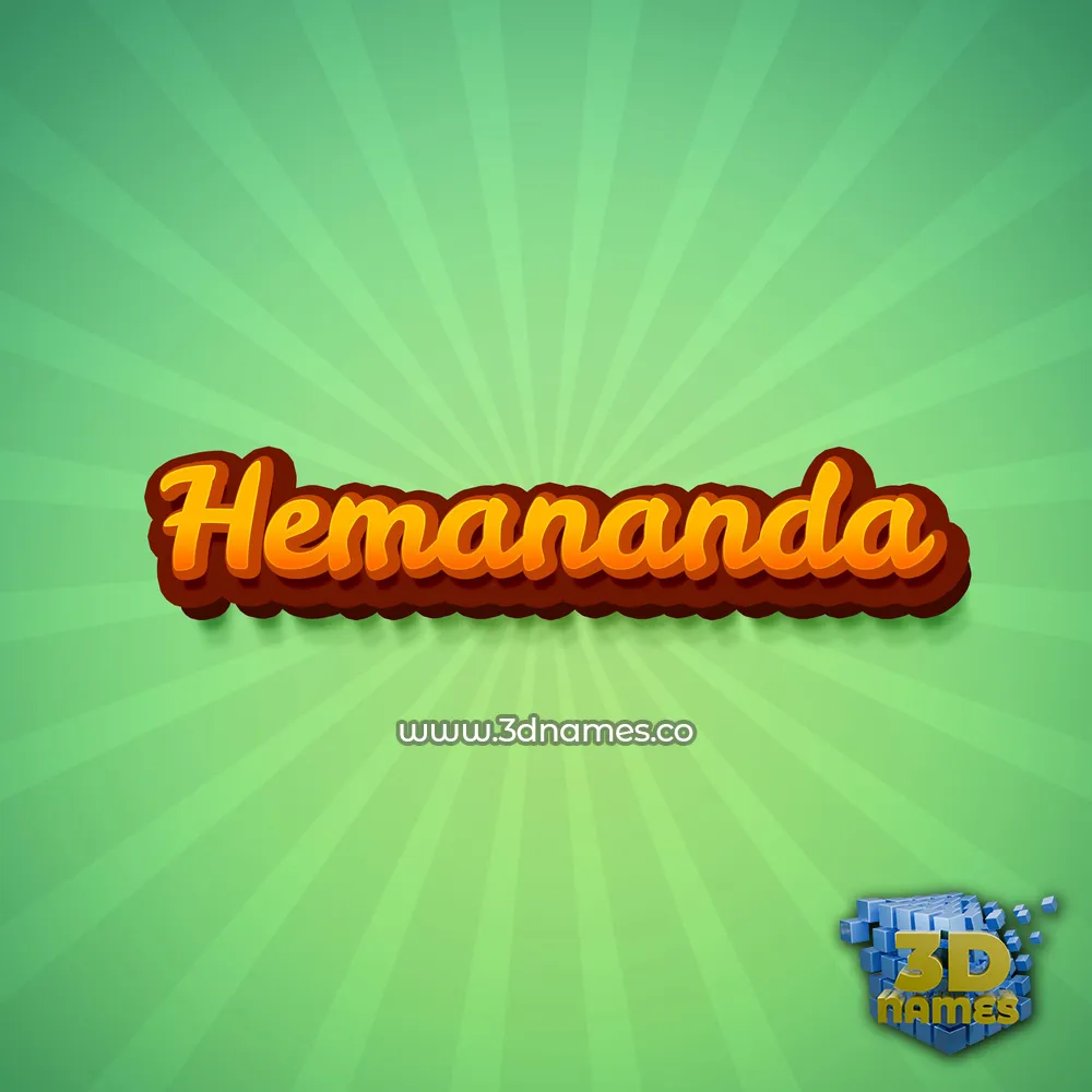 hemananda in Green Rays style - 3D name wallpaper