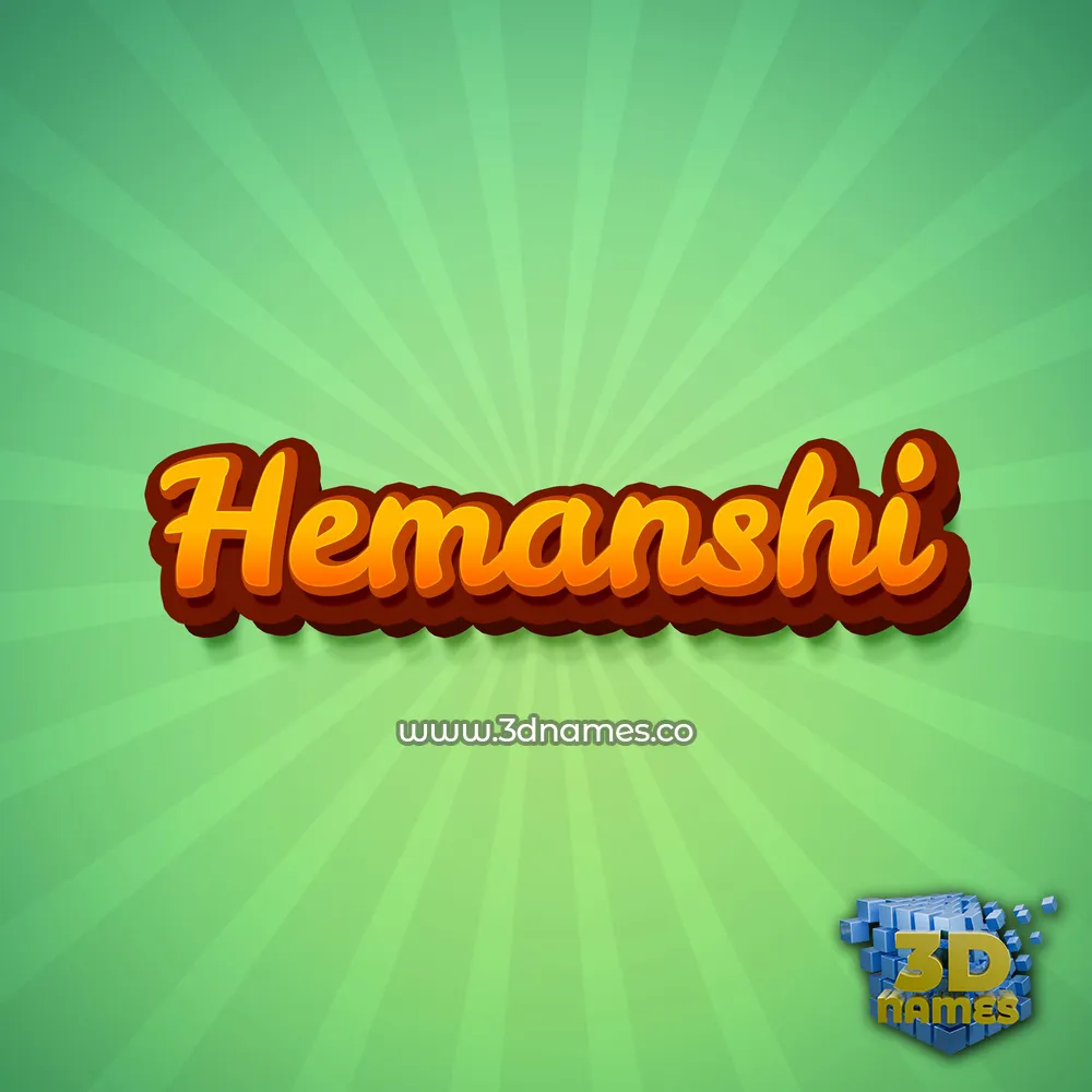 hemanshi in Green Rays style - 3D name wallpaper