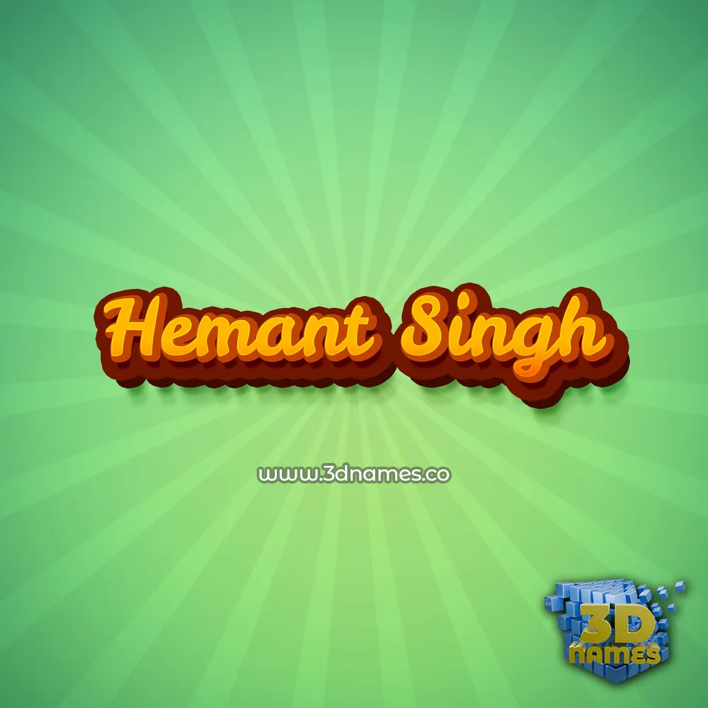 hemant singh in Green Rays style - 3D name wallpaper